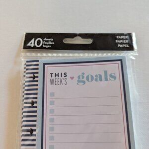 NWT Happy Planner This Week's Goals 40 pgs Classic Half Sheet Filler Paper Pack